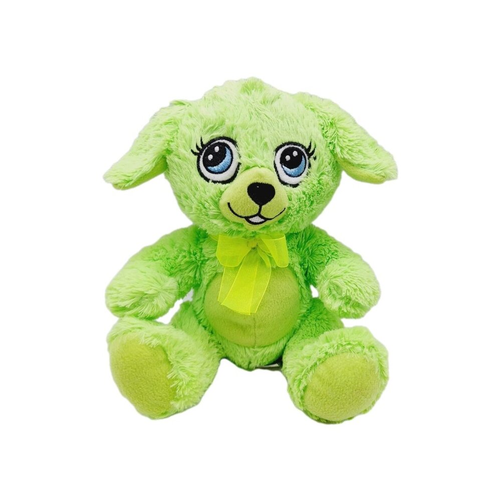 Green Puppy Dog Plush 13" Stuffed Toy National Entertainment Network NEN